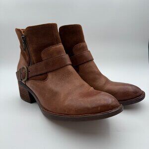 Born Womens Western Boots Korita Block Heel Brown Leather Rustic Farm‎ Sz 8